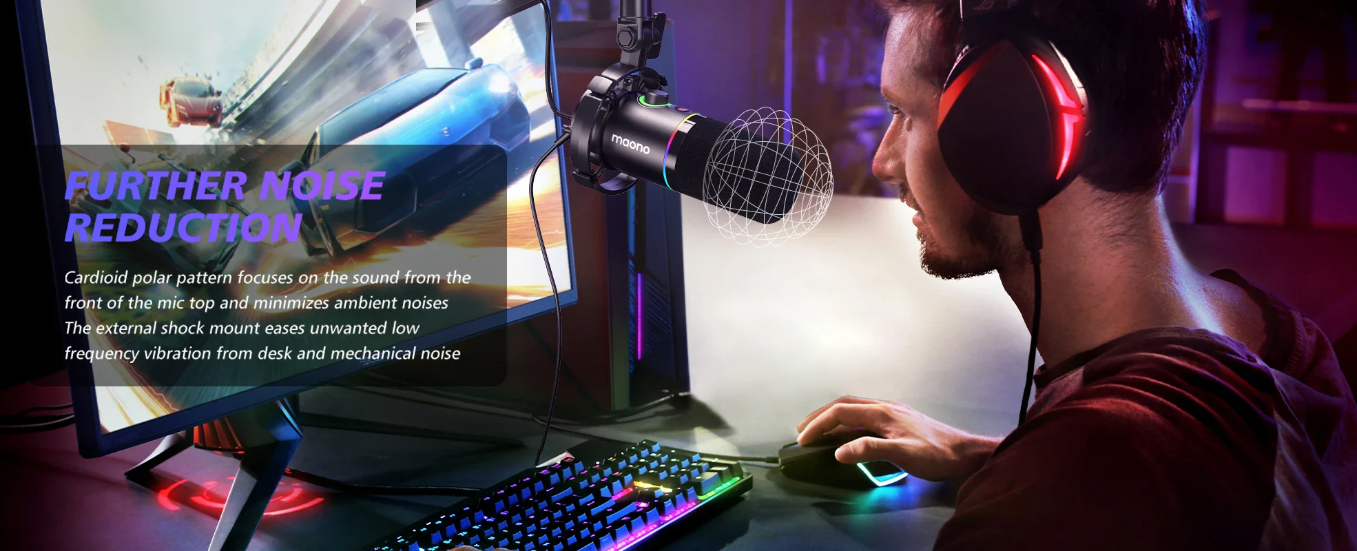 MAONO PD200XS RGB USB/XLR Dynamic Microphone MAONO PD200XS RGB USB/XLR Dynamic Microphone
